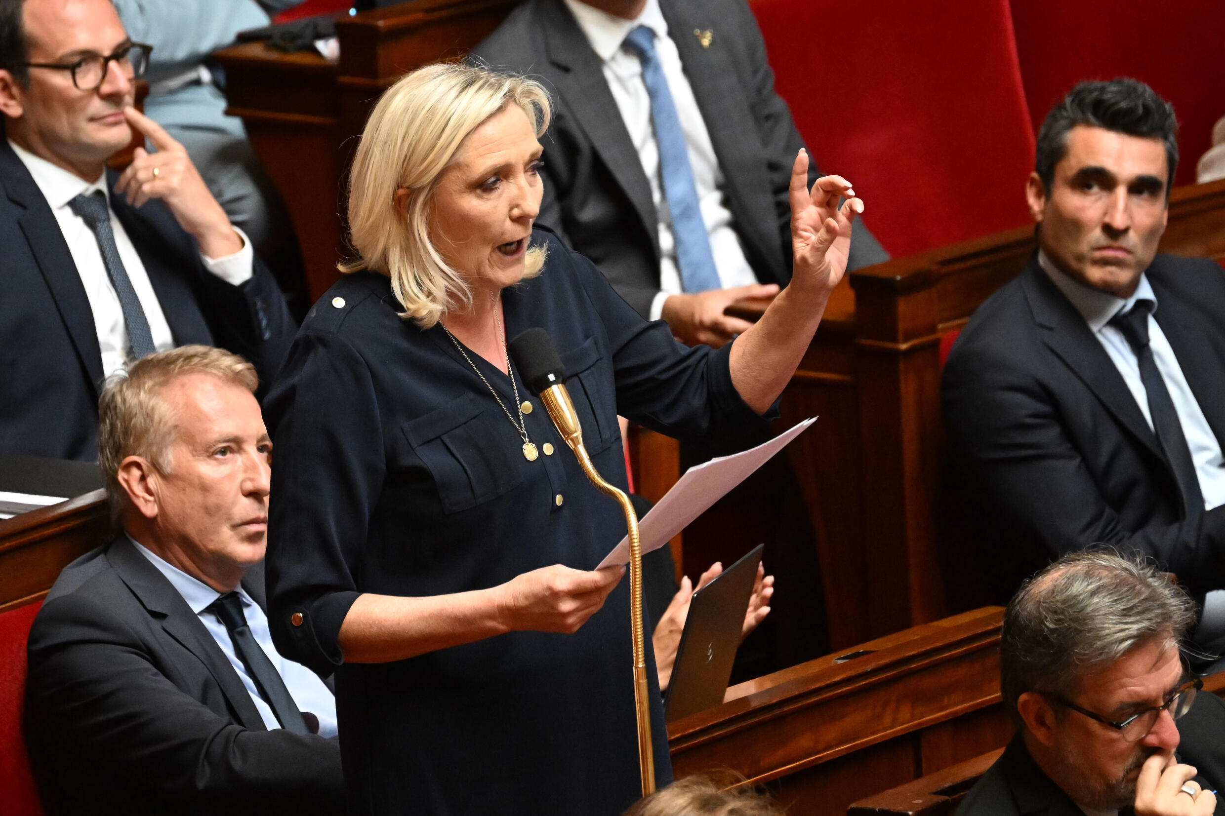 Far-right figurehead Marine Le Pen has pushed for the ban