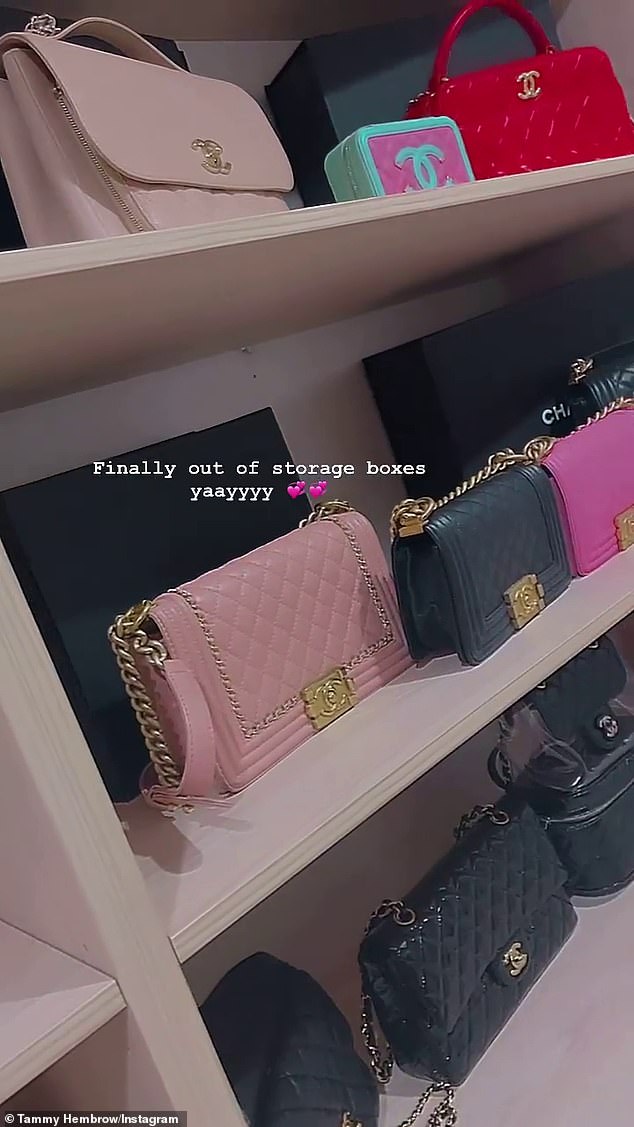 Tammy's Chanel collection alone is worth over $40,000, and at most, over $120,000 - meaning she has at least $290,000 worth of bags