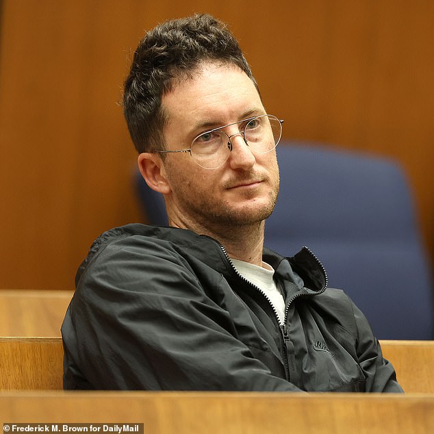 Benjamin Eitan Ackerman, 37, is seen on Wednesday at a pre-trial hearing in Los Angeles