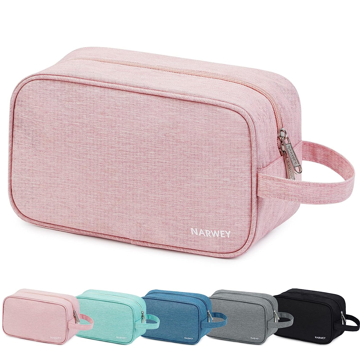 Narwey Travel Toiletry Bag for Women Pink