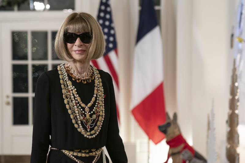 Anna Wintour, editor-in-chief at Vogue, has had the same severe bob since 1988. EPA