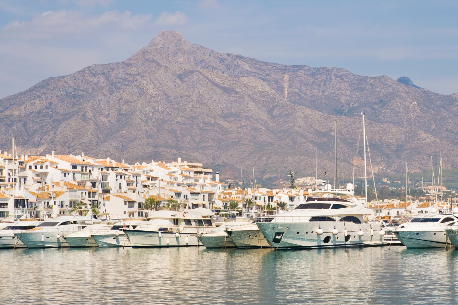 Puerto Jos Banús more commonly known as Puerto Banús is a marina to the west of Marbella Spain on the Costa del Sol.