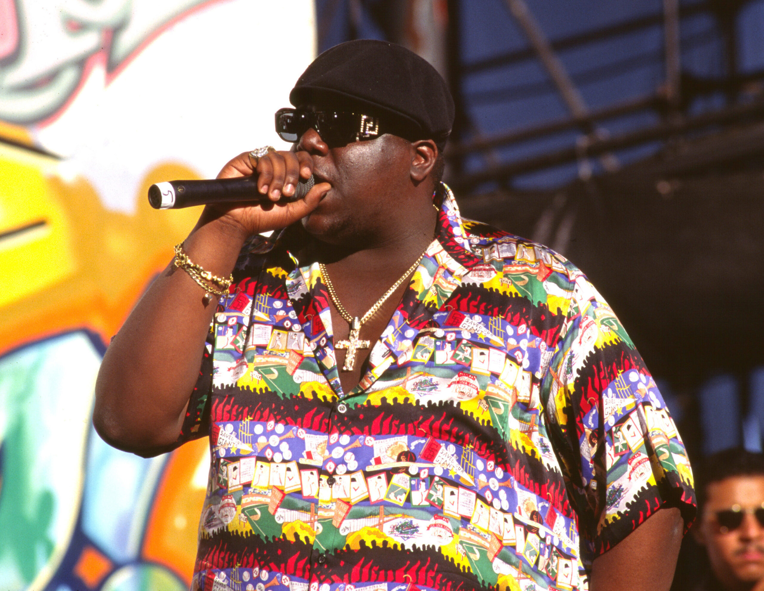 Hip hop celebrated its 50th birthday this week - pictured The Notorious B.I.G.