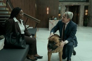(L to R) Uzo Aduba as Edie and Matthew Broderick as Richard Sackler in 
