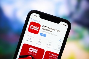 CHINA - 2023/05/22: In this photo illustration, the CNN app logo is displayed in the App Store on an iPhone. (Photo Illustration by Sheldon Cooper/SOPA Images/LightRocket via Getty Images)