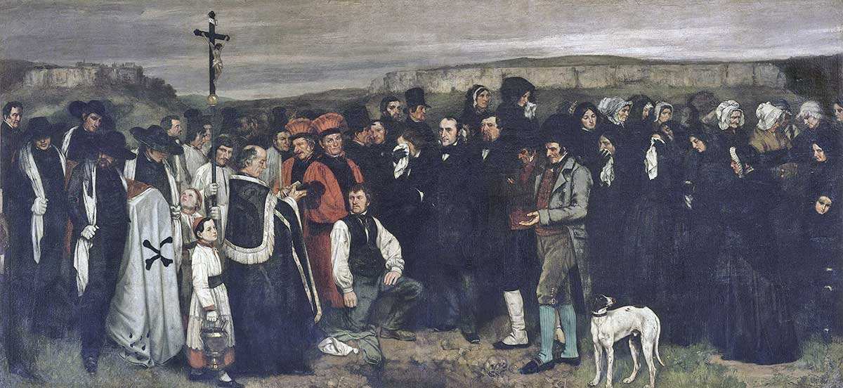 modern artists gustave courbet burial ornans