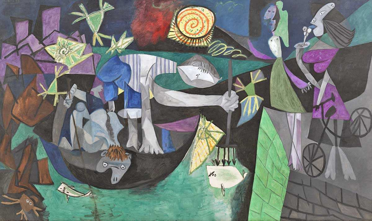 modern artists picasso fishing painting