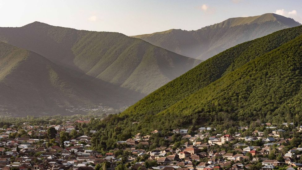 Sheki is surrounded by forests in the foothills of the Greater Caucasus mountains (Credit: Simon Urwin)