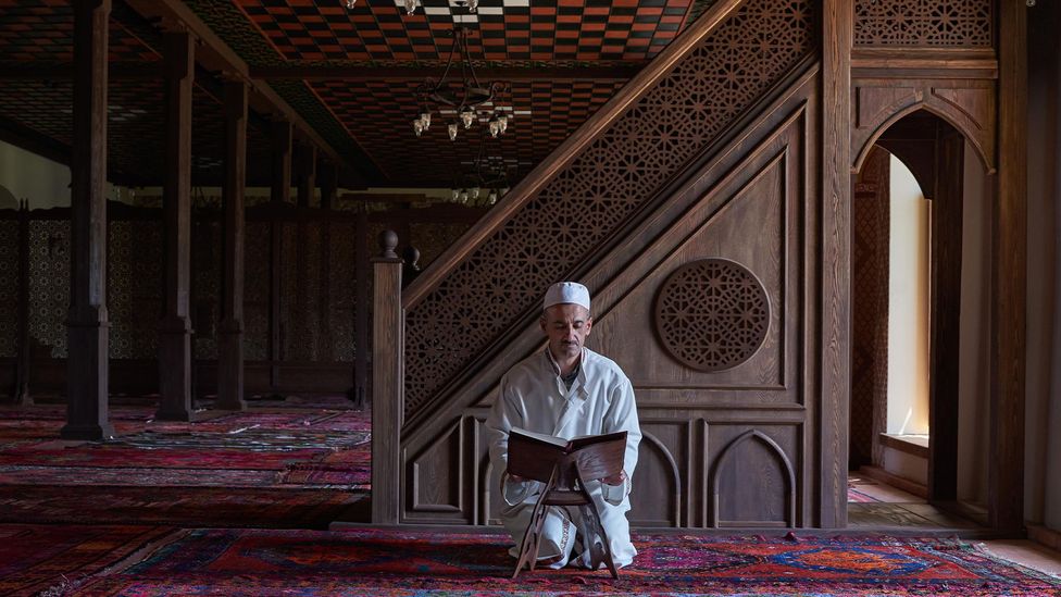 The Khan Mosque is open to the public and visitors may see Khalilov, the current imam, inside (Credit: Simon Urwin)