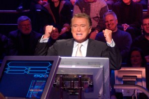 WHO WANTS TO BE A MILLIONAIRE - Regis is back in ABC primetime!!  Celebrating its 10th anniversary, the smash hit WHO WANTS TO BE A MILLIONAIRE comes back to ABC this summer for a special two-week event, premiering SUNDAY, AUGUST 9 (8-9pm, ET) and airing for 11 nights, Sunday-Thursday, with the finale on SUNDAY, AUGUST 23 (8-9pm, ET)..(ABC/ VIRGINIA SHERWOOD).REGIS PHILBIN.