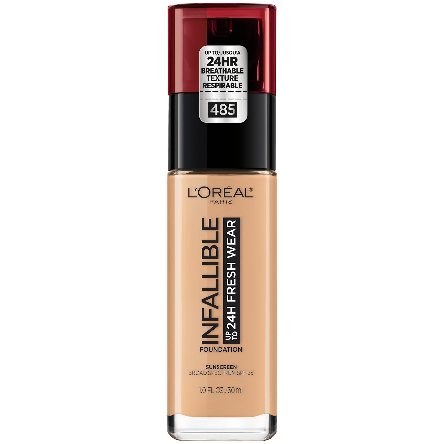 Bottle of L'Oreal Paris Infallible long-wear foundation.