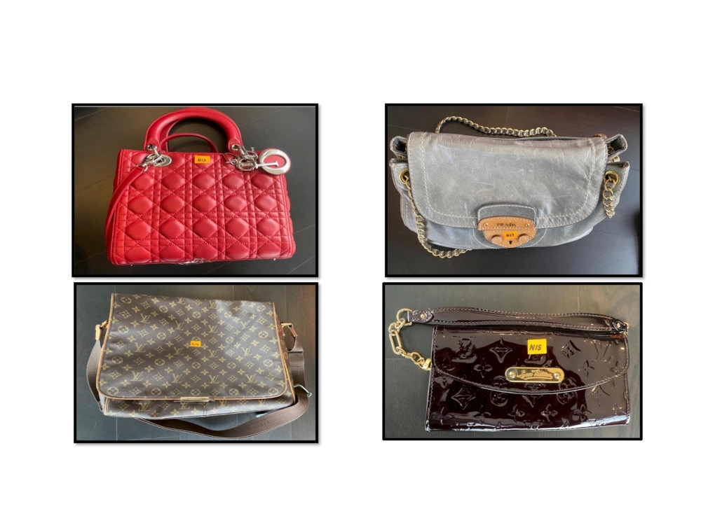 Some of the luxury handbags confiscated by police from Jasmine Loo. — Picture courtesy of Royal Malaysia Police