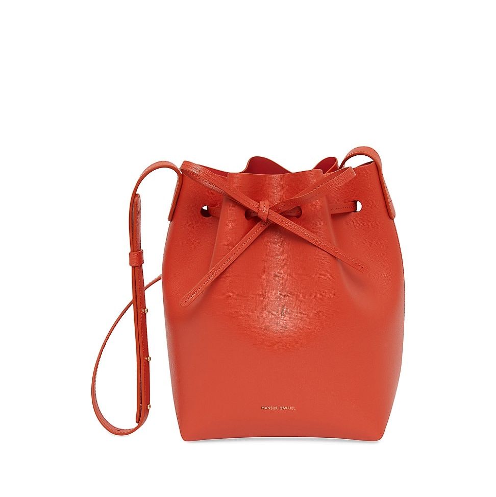 Mini Leather Bucket Bag