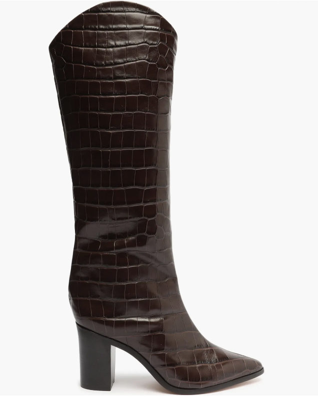 Maryana Block Pointed Toe Knee-High Boot  