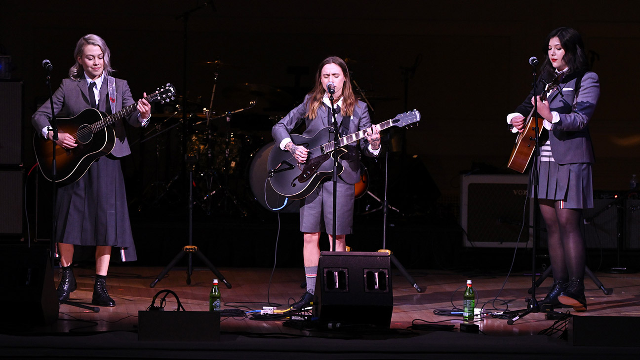 Phoebe Bridgers, Julien Baker, and Lucy Dacus of boygenius