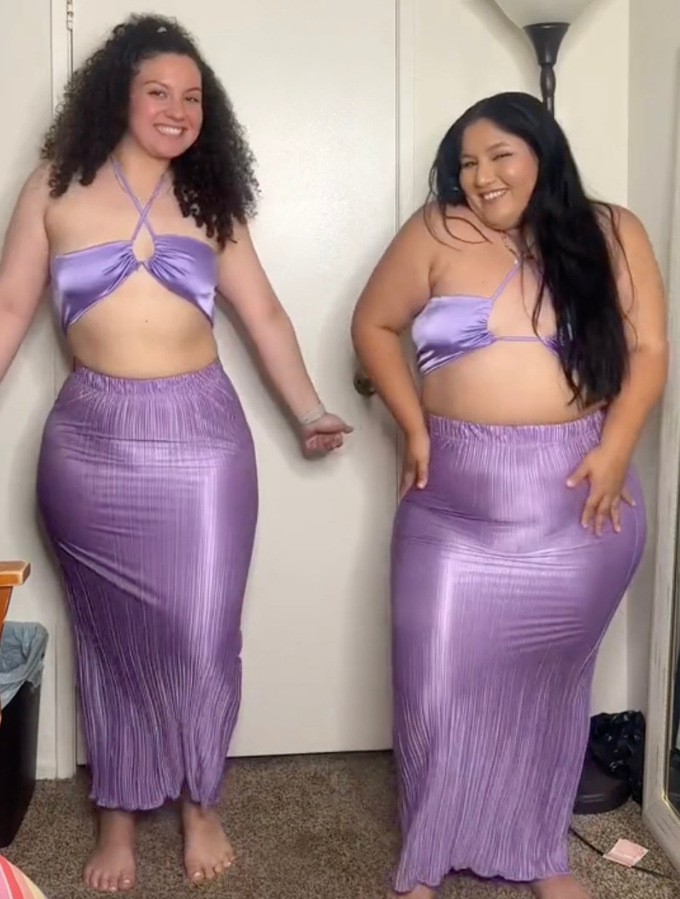 In the comments, Lexie said she felt like a mermaid in this purple two-piece set