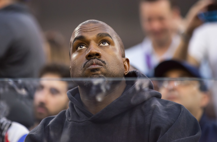 Kanye West during the Cincinnati Bengals game against the Los Angeles Rams in Super Bowl LVI at SoFi Stadium (credit: MARK J. REBILAS-USA TODAY SPORTS)