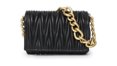 black quilted shoulder bag