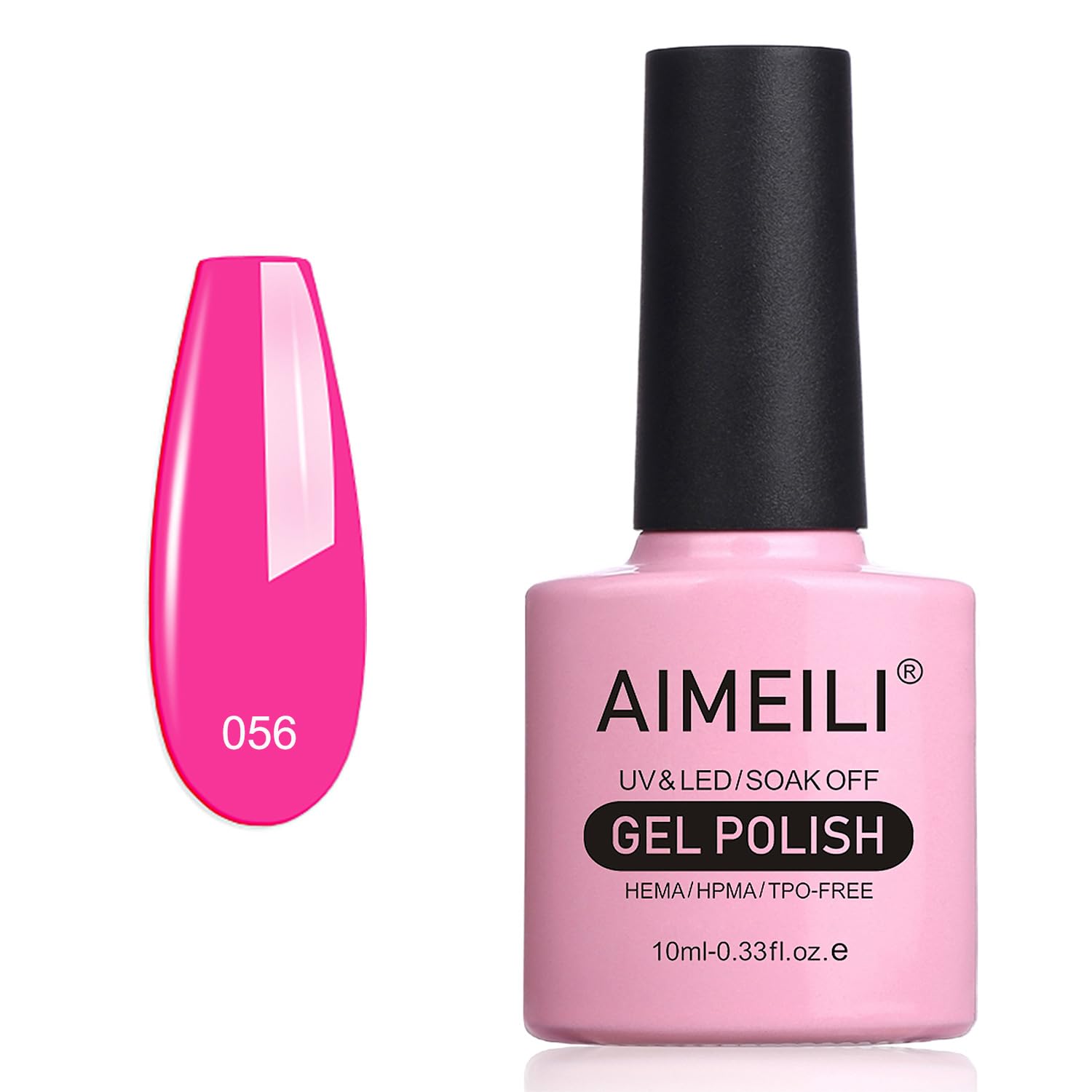 AIMEILI Hot Pink Gel Nail Polish 10ml - Neon Peachy Pink (056)