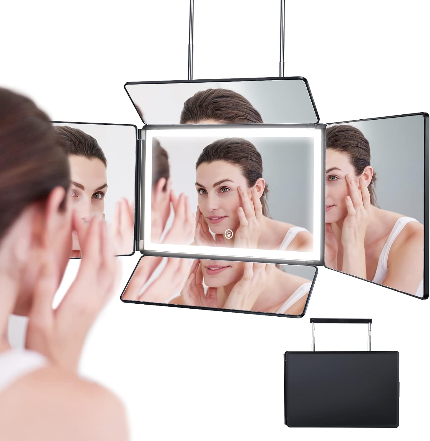 MuiiuM 5 Way Mirror for Hair Cutting and Braiding