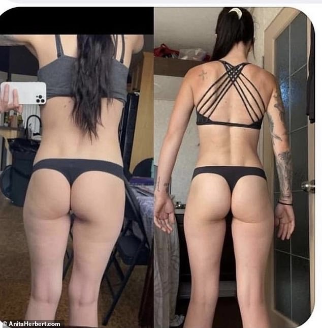 These Before and After photos, taken just two weeks apart, show the effect following Anita Herbert's fitness plan can have on the shape and tone of your rear - and even more results are visible within six weeks