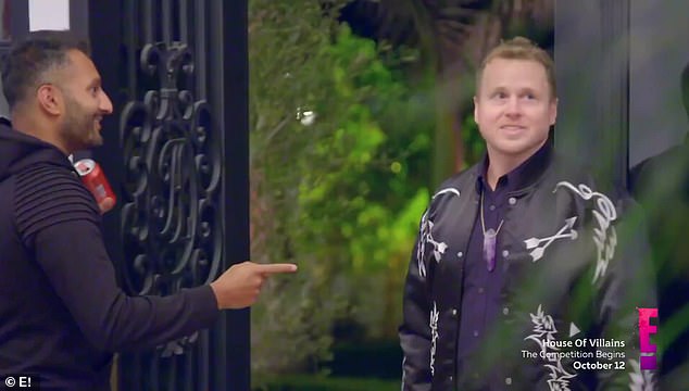 'Who are you?' The House of Villains also received visits from The Hills alum Spencer Pratt (R), Real Housewives of New Jersey alum Danielle Staub, Below Deck alum Ben Robinson, and Tiger King alum Carole Baskin