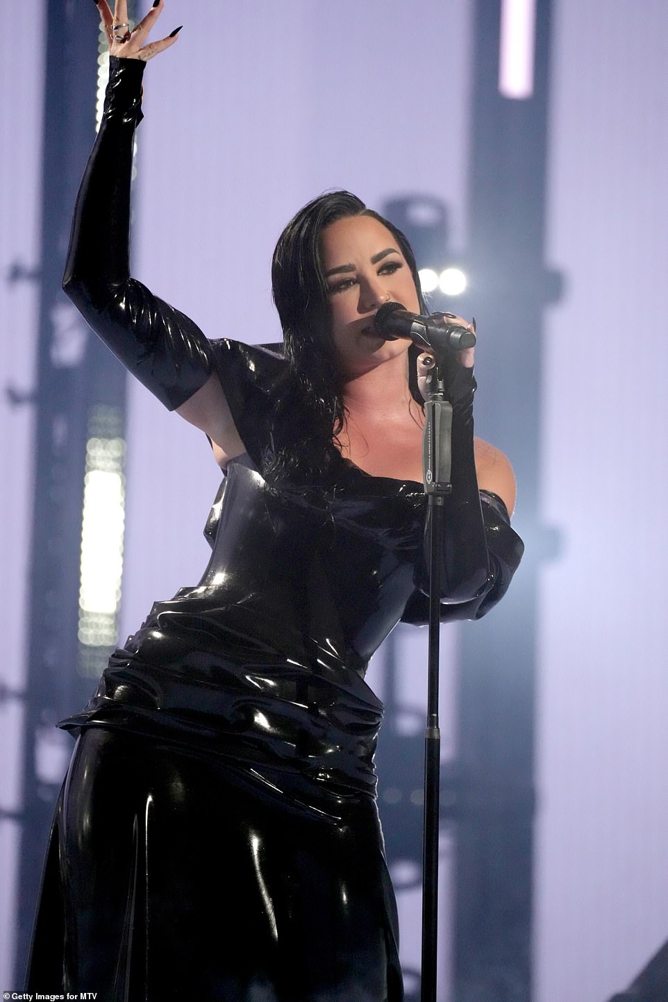 Wowing the crowd! Demi was among the A-listers dazzling audience members