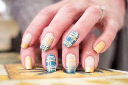 Autumn Plaids Nail Art Design