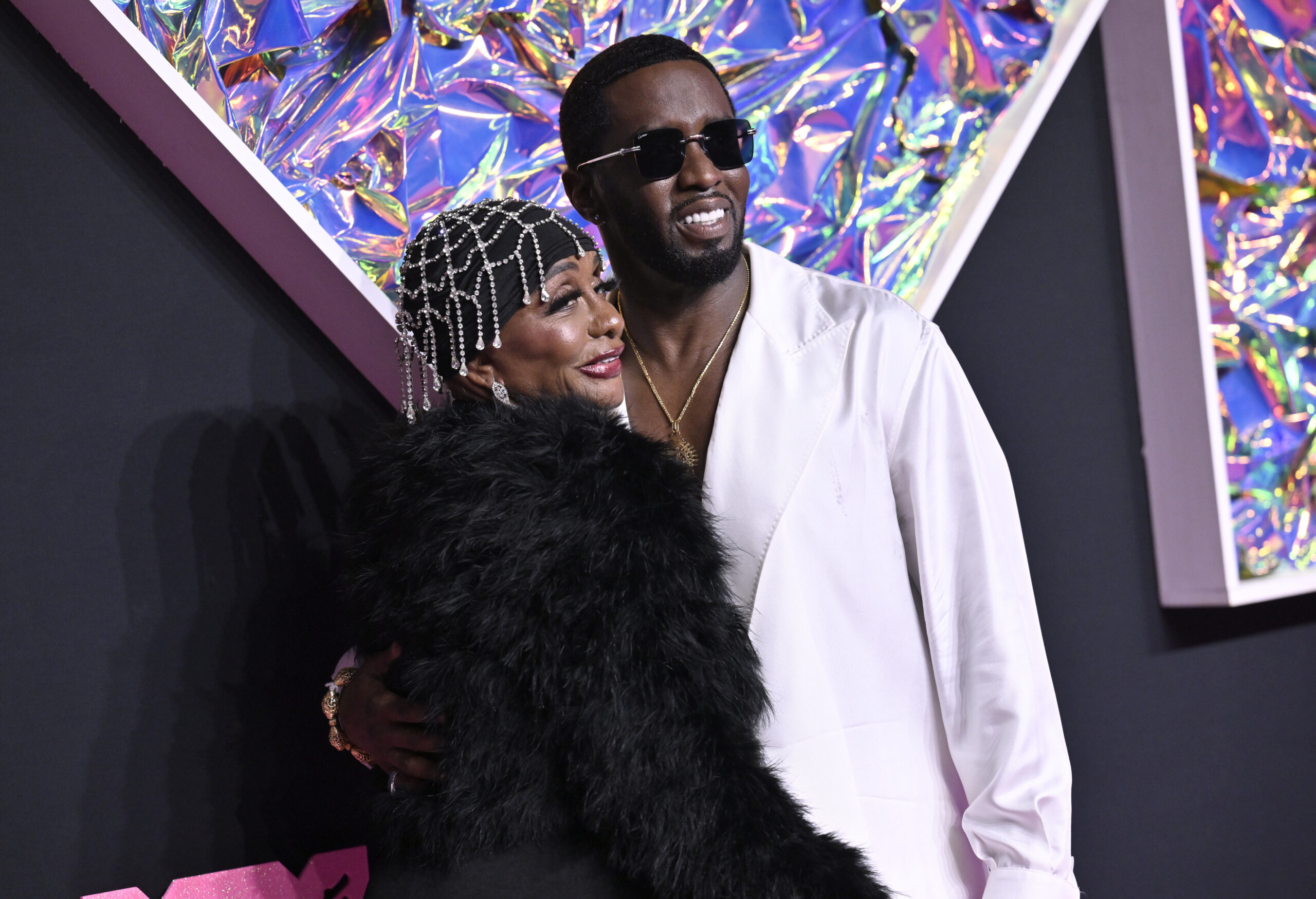 Janice Combs, left, and Sean Combs arrive at the MTV Video Music Awards on Tuesday, Sept. 12, 2023, at the Prudential Center in Newark, N.J. (Photo by Evan Agostini/Invision/AP)