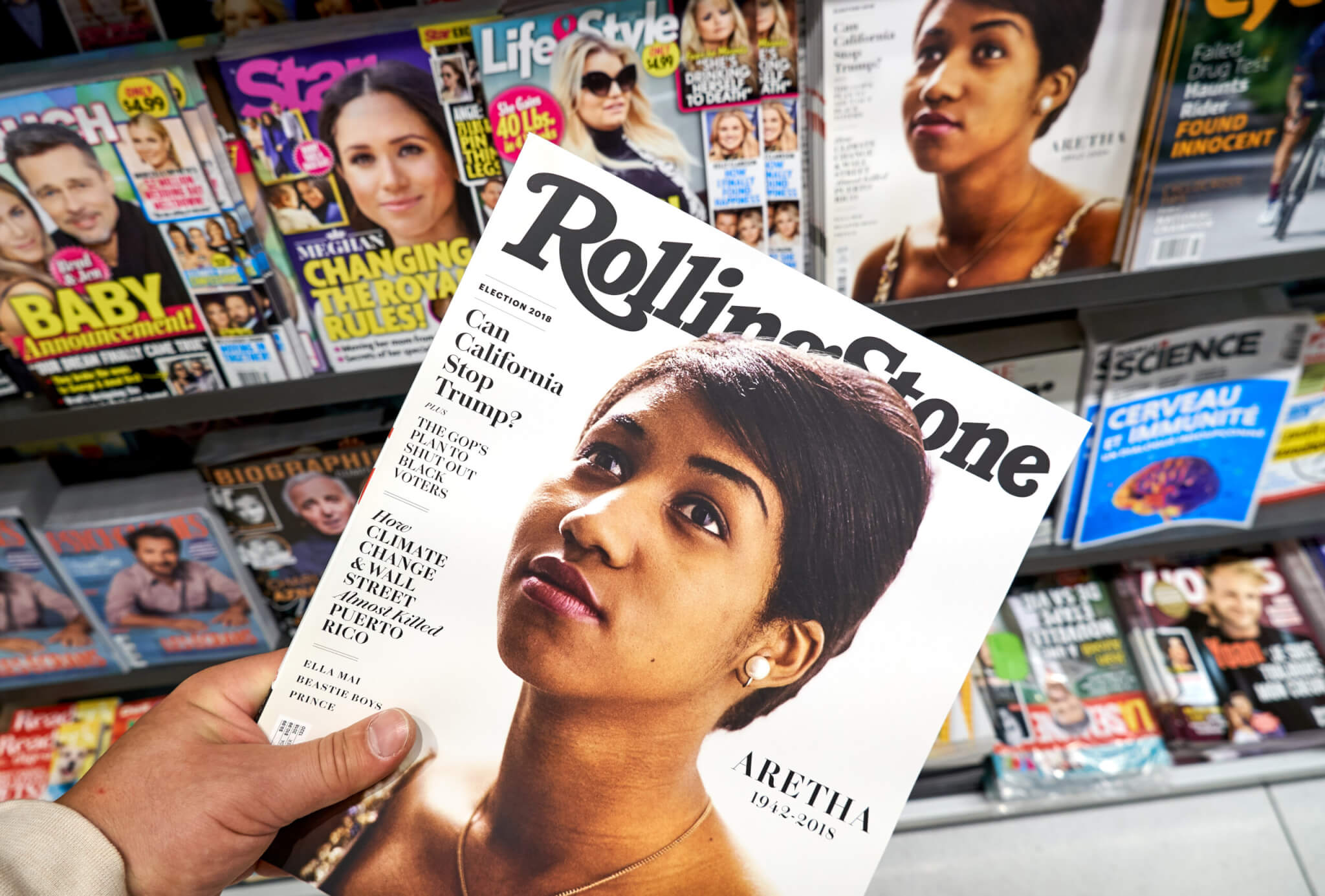 Aretha Franklin Rolling Stone magazine cover