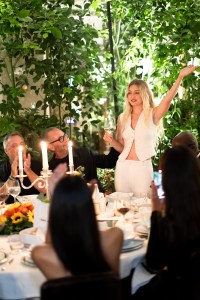 Gigi Hadid at the Guest in Residence x LuisaViaRoma intimate dinner in Milan.