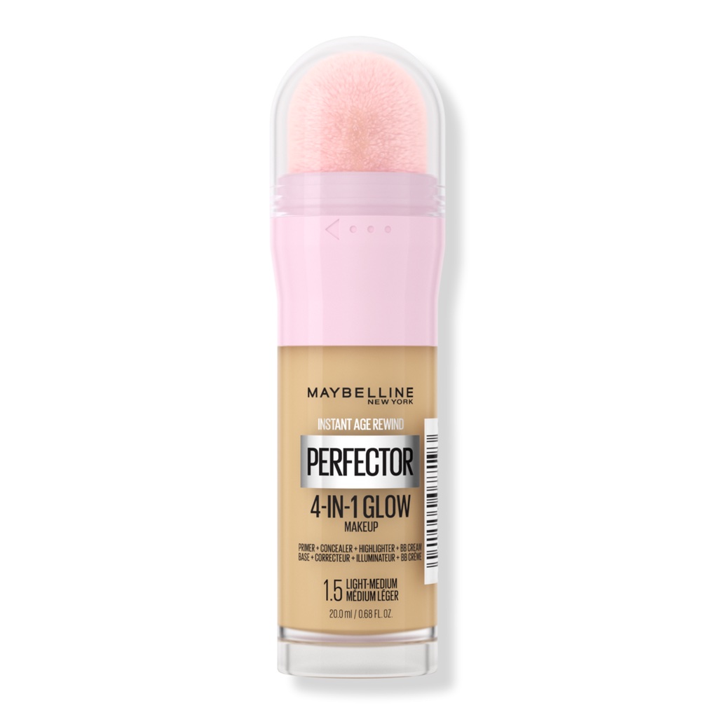 Bottle of Maybelline Instant Age Rewind glow foundation.