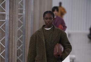 Zaya Wade walking down the runway at Miu Miu's fall 2023 ready-to-wear fashion show on March 7 in Paris.