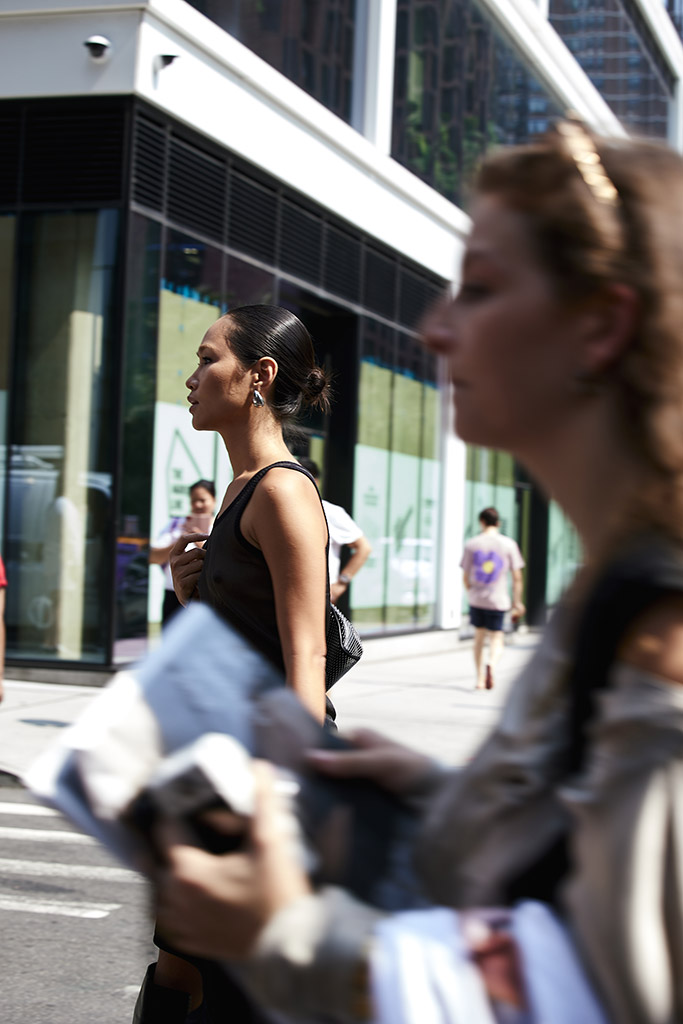 Guest at Helmut Lang. Photo: Tobi Sobowale