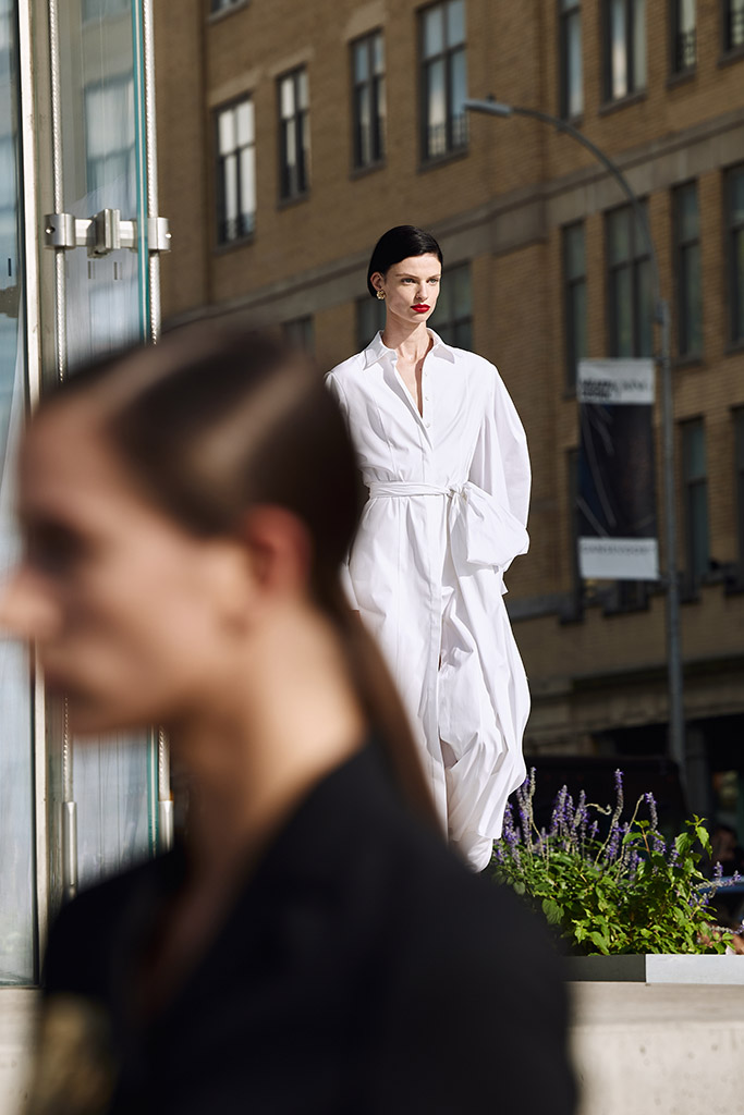  Models at Carolina Herrera fashion week street style Photo: Tobi Sobowale