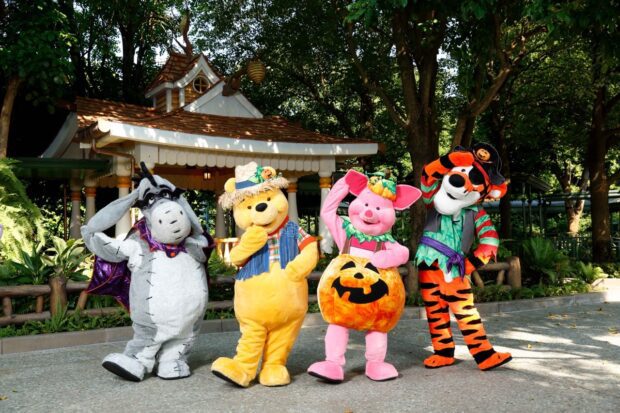 Pooh and friends at Hong Kong Disneyland