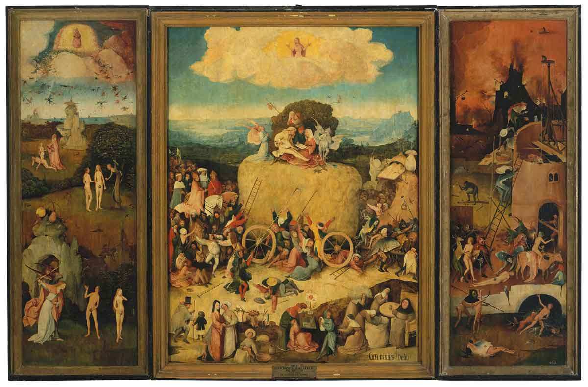 bosch haywain triptych painting