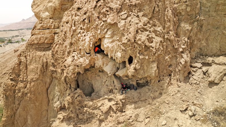 A cave in the Judean Desert