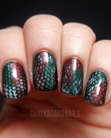 christmas nail ideas christmas snakeskin