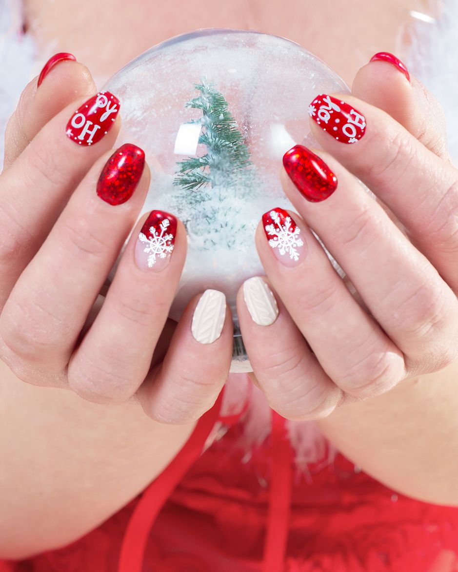 christmas nail ideas ho ho ho