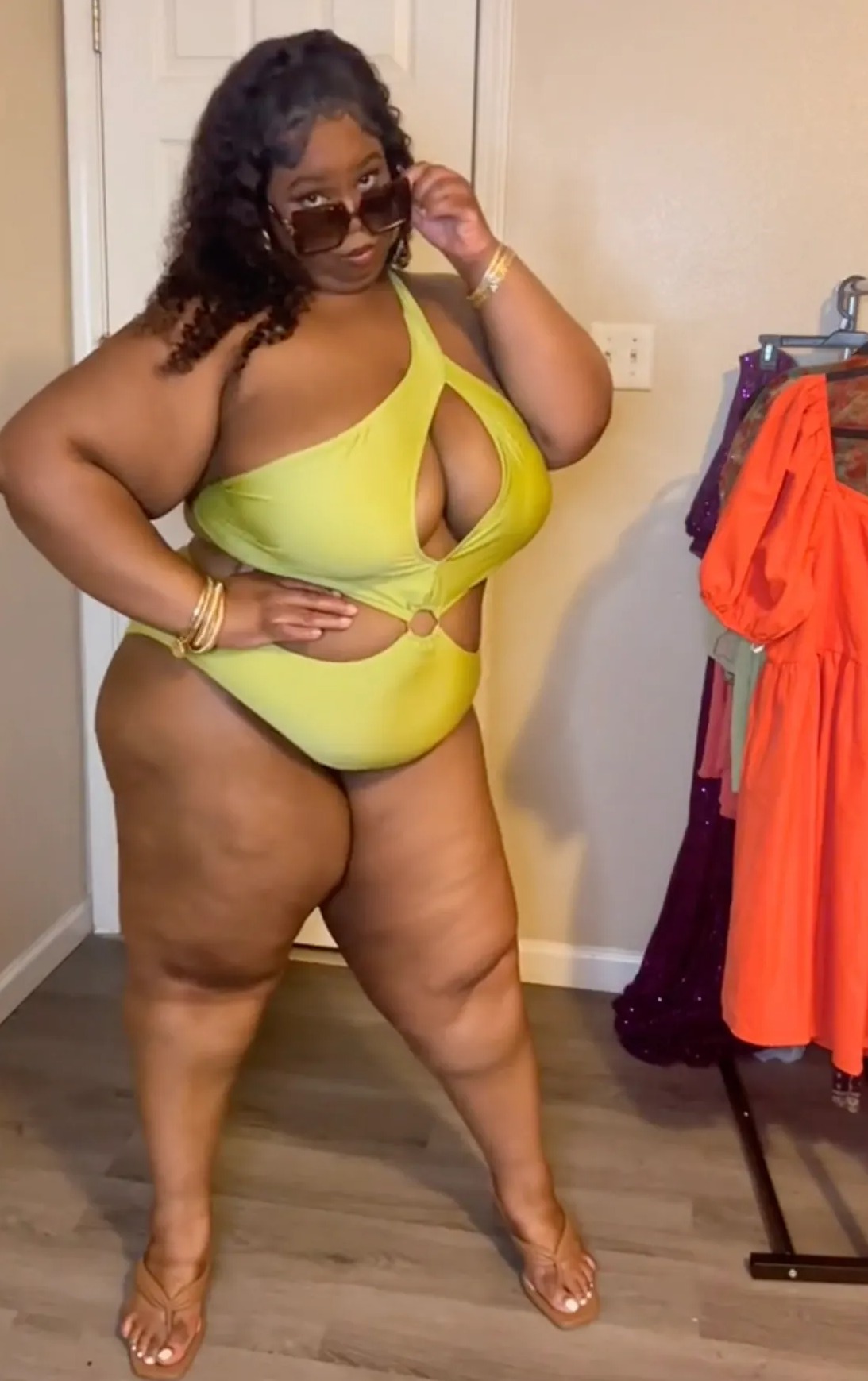 TikTok user Nigera did a bargain swimsuit haul from Shein