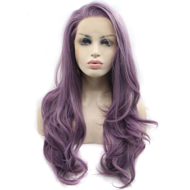 Elesty Purple Lace Front Wig