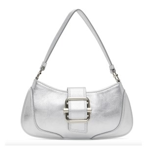 silver buckle bag