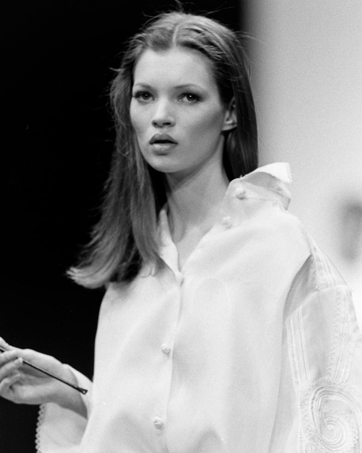 By the mid-90s, the waif-like, grungy beauty of Kate Moss had arrived on the scene (Credit: Getty Images)