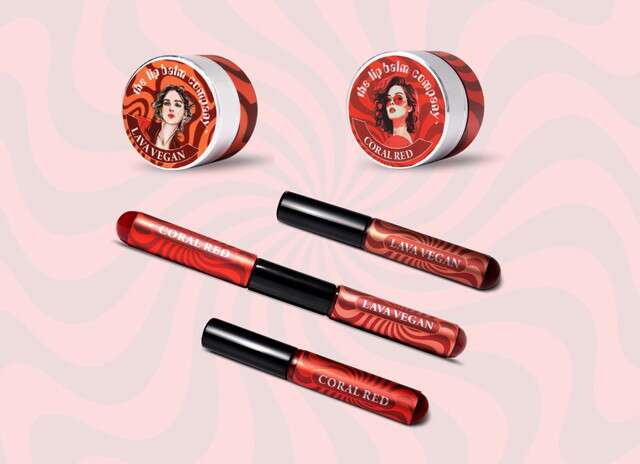 Coral Red-Lava Vegan Lip Gloss Combo by The Lip Balm Company