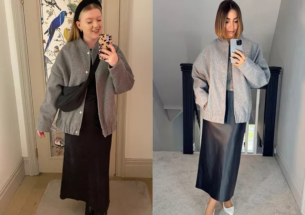 The oversized grey bomber jacket from River Island is already a celeb fave