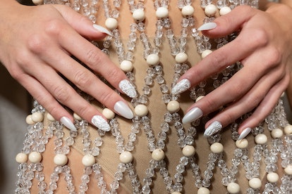 Chrome nails at PatBo Spring/Summer 2024 at New York Fashion Week in September 2023.