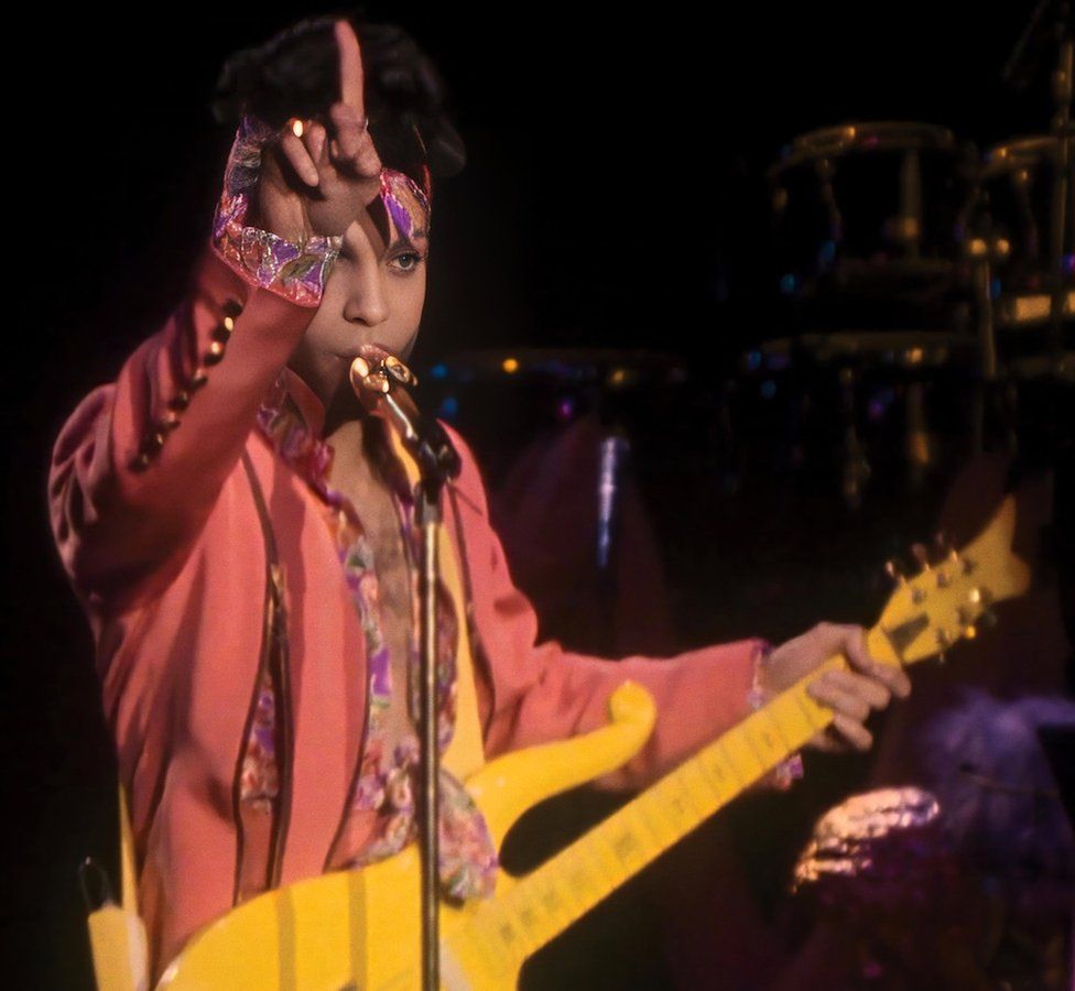 Prince on stage