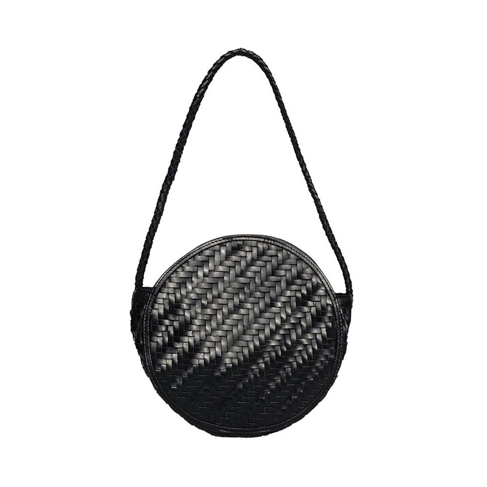 Audrey Woven Leather Shoulder Bag