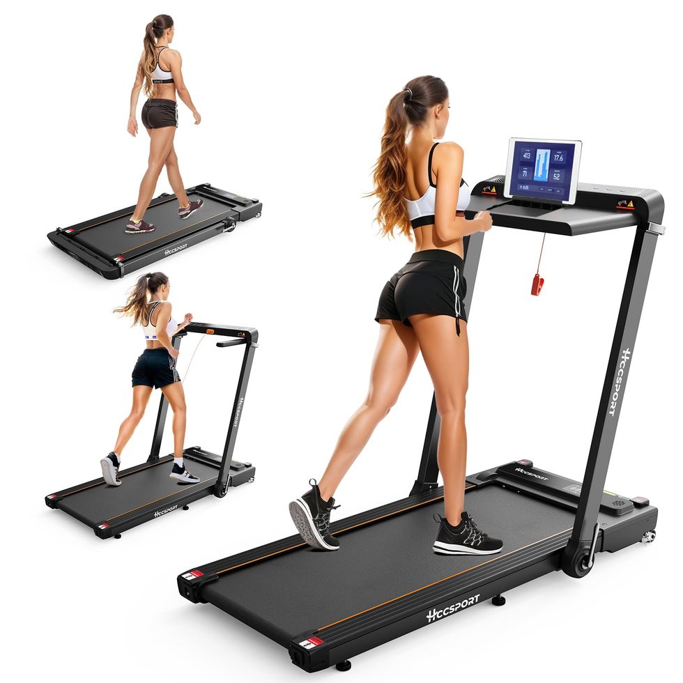 3-in-1 Under Desk Treadmill with Removable Desk Workstation